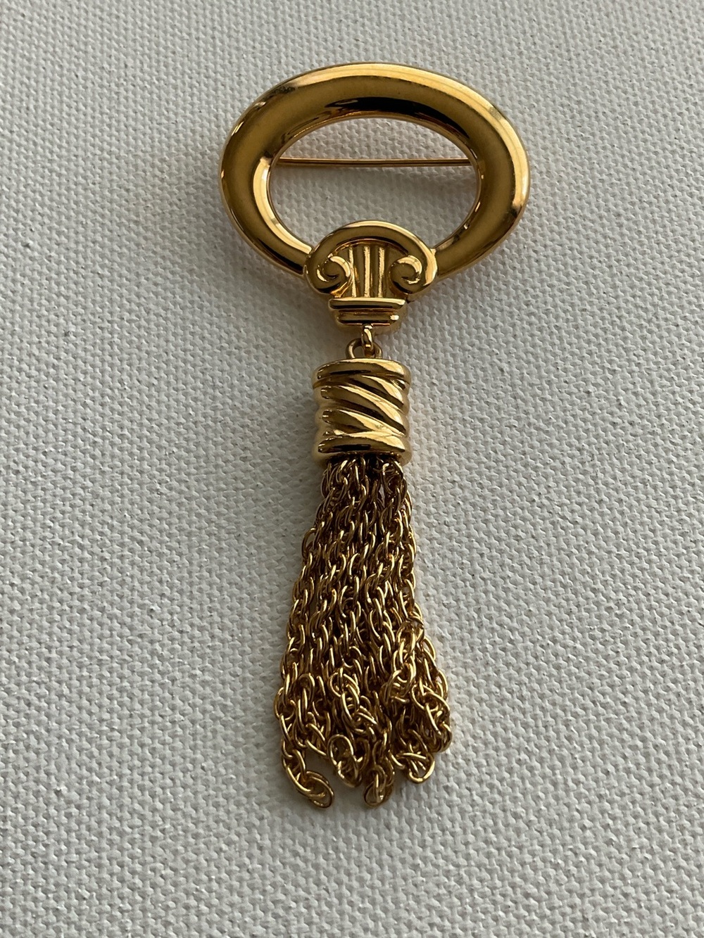 Vintage Monet Gold-Tone Tassel Brooch